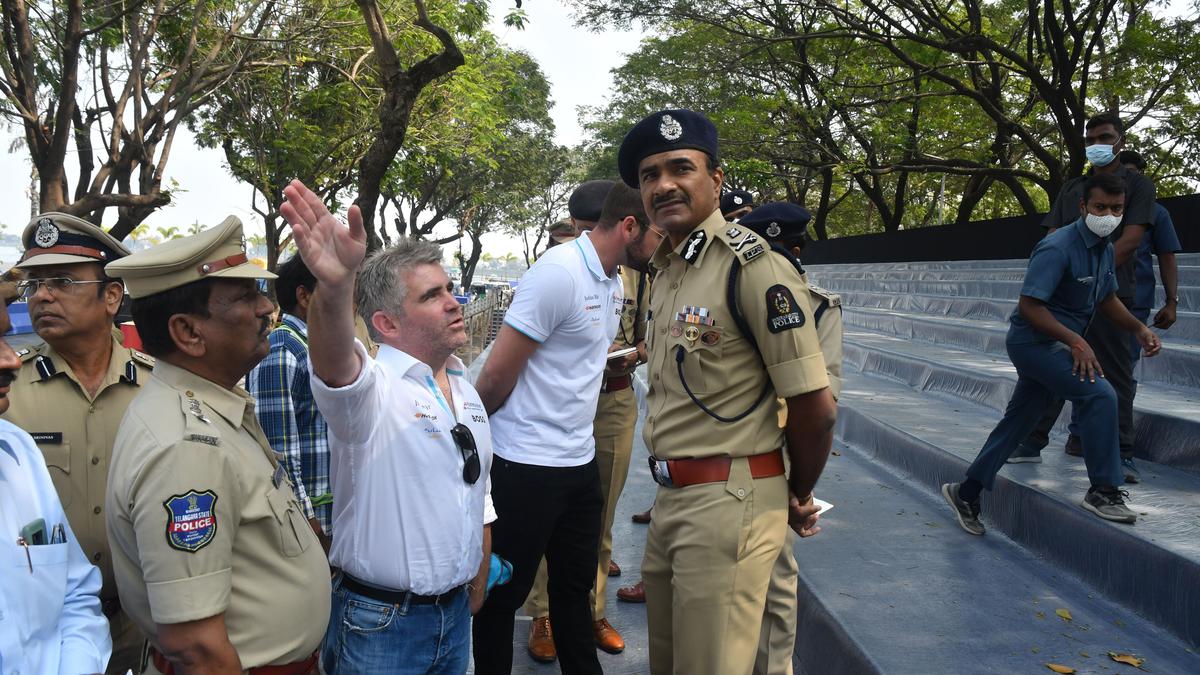 Hyderabad Police Commissioner inspects Formula E track