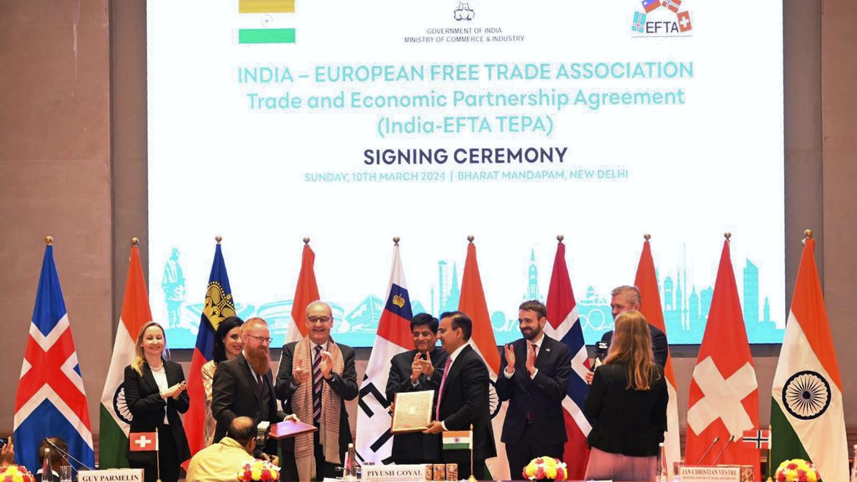 India, EFTA trade pact to come into force from October 1: Switzerland