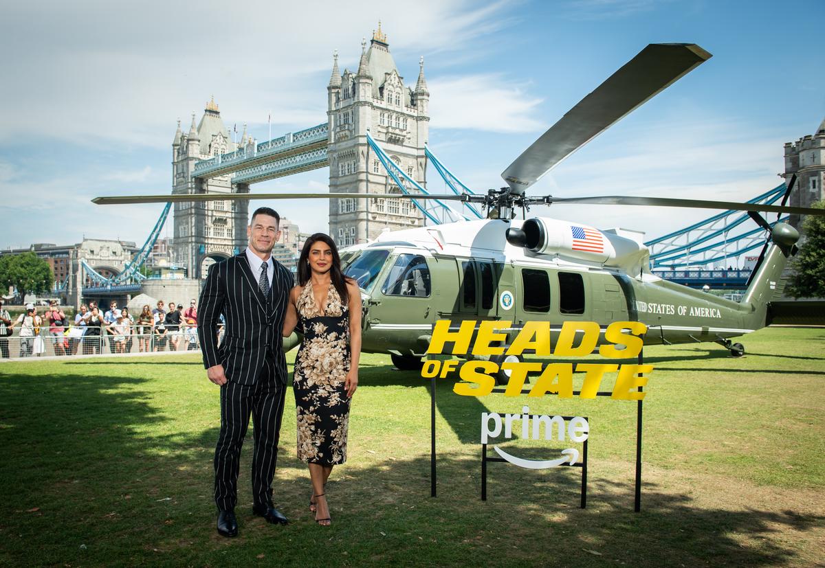 John Cena and Priyanka Chopra at a ‘Heads of State’ promotional event in London