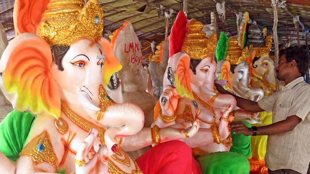 Ganesh idols getting ready for Chaturthi festival