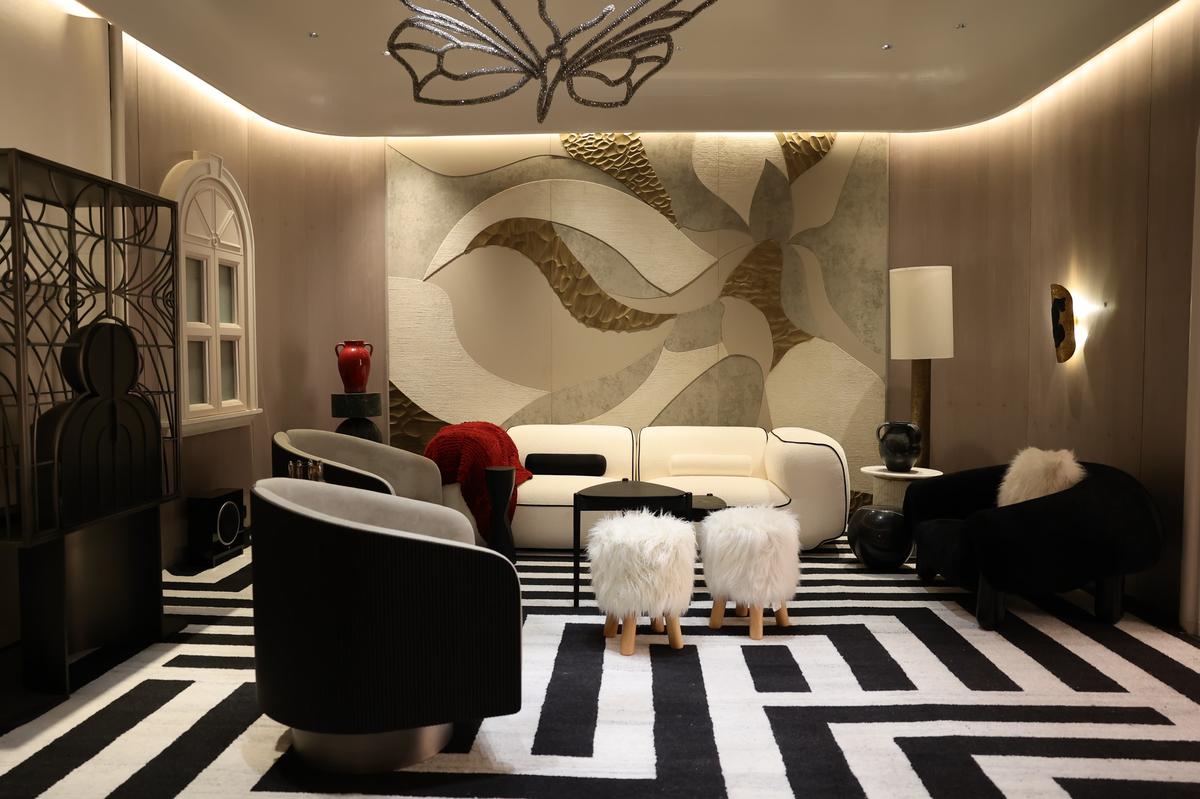 Rohit Bhoite House of Design’s booth, entitled Luxe Soirée, at Design POV.