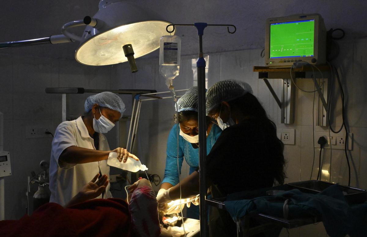 45-year-old Radha, the conductor on the ill fated bus that collided with a tipper lorry in Chevella on Monday, while undergoing treatment at Dr. Patnam Mahender Reddy General Hospital in Chevella, Ranga Reddy district on Monday. 45-year-old Radha, the conductor on the ill fated bus that collided with a tipper lorry in Chevella on Monday, while undergoing treatment at Dr. Patnam Mahender Reddy General Hospital in Chevella, Ranga Reddy district on Monday.