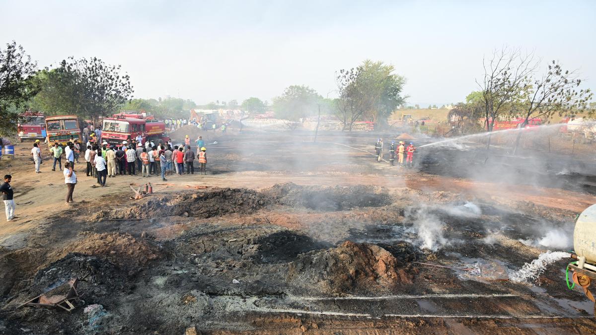 Fire destroys plastic pipes in Amaravati