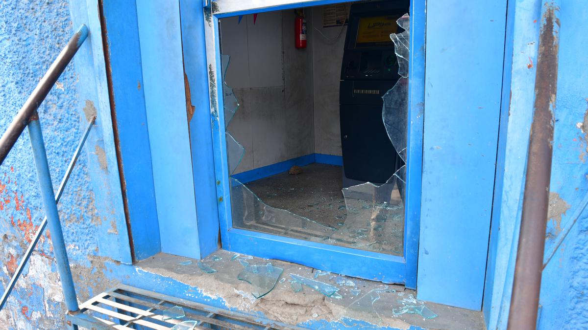 Glass doors of two ATM counters damaged in Coimbatore