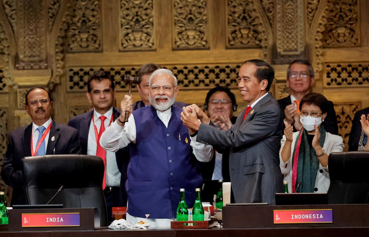 India’s Prime Minister Narendra Modi and Indonesia’s President Joko Widodo at last year’s G20 summit in Bali. 