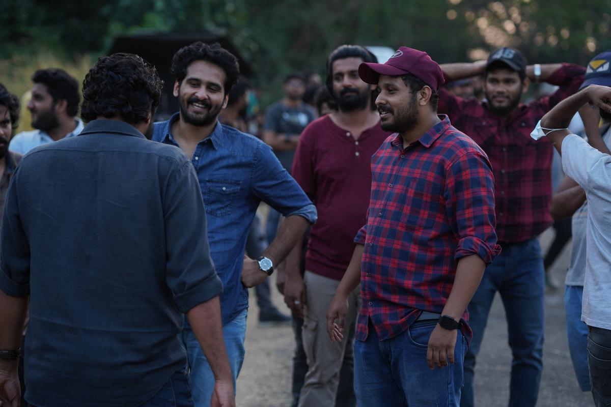 Nahas Hidhayath on the sets of RDX with Shane Nigam