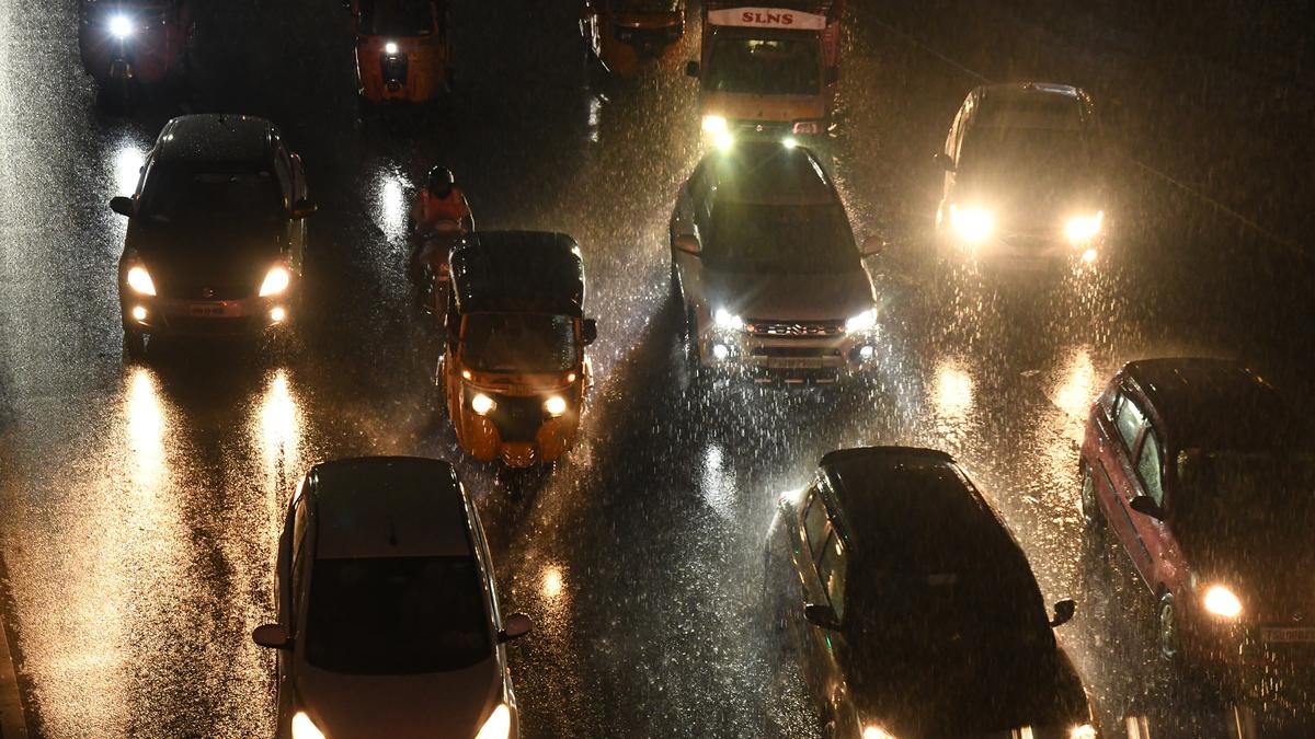Brief spell of rain in Hyderabad 