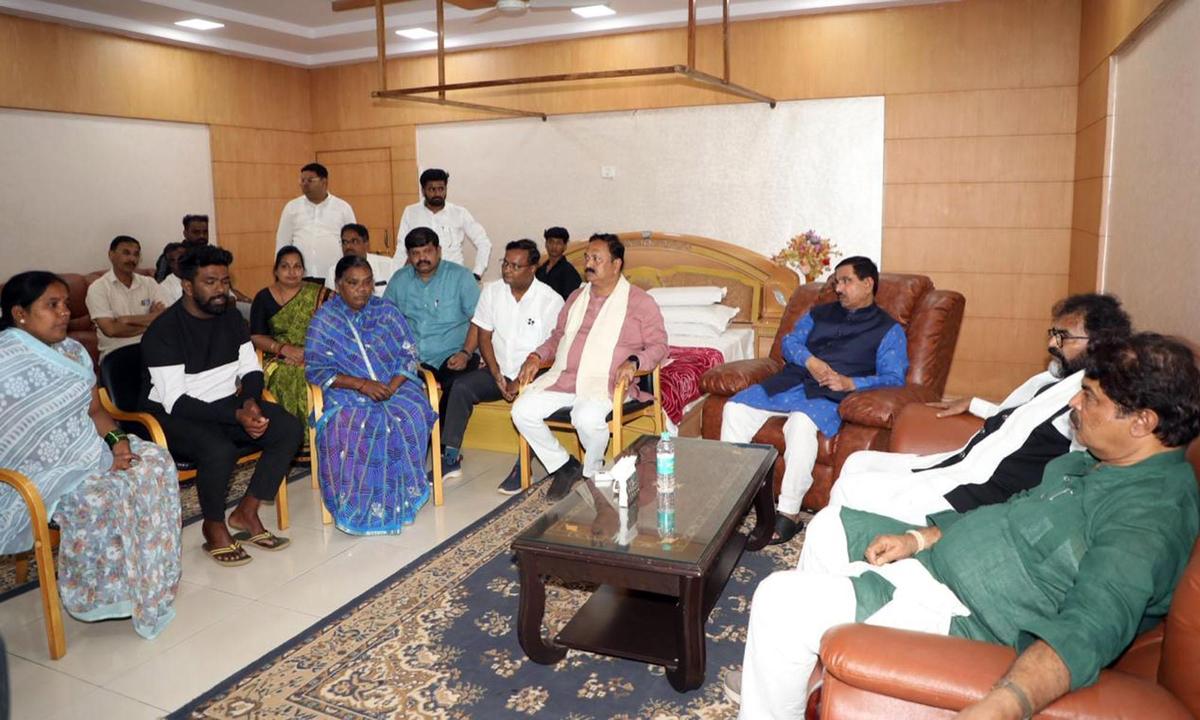 BJP State leaders stage protest against police 'disrobing' woman - The Hindu