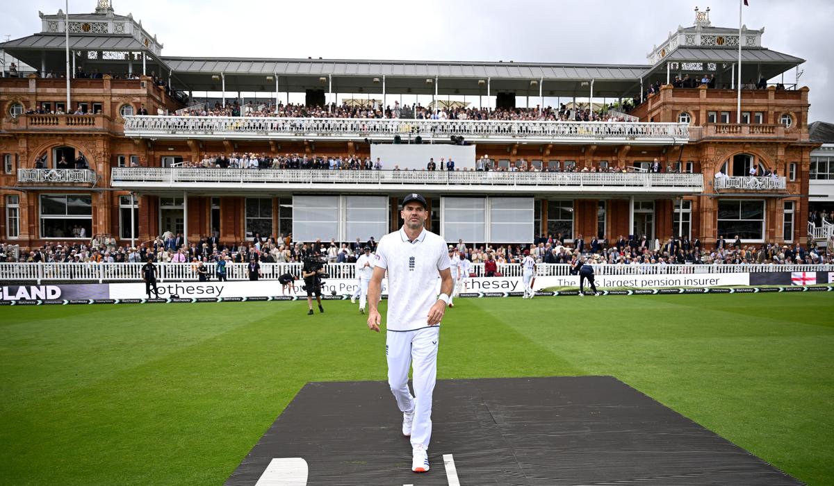 Bittersweet: James Anderson was granted a memorable send-off, but it was forced on him. ‘I wasn’t anywhere near retirement in my head,’ he said in an interview. Bittersweet: James Anderson was granted a memorable send-off, but it was forced on him. ‘I wasn’t anywhere near retirement in my head,’ he said in an interview.