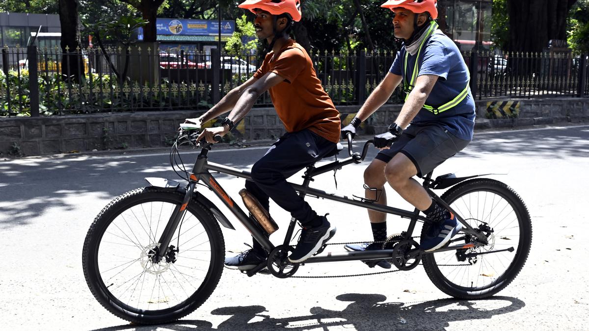 Tandem cycle donation lets visually impaired person to join global inclusion fest