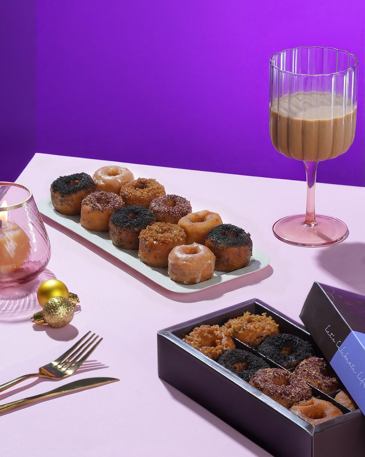 Mini donuts para a temporada de festivais