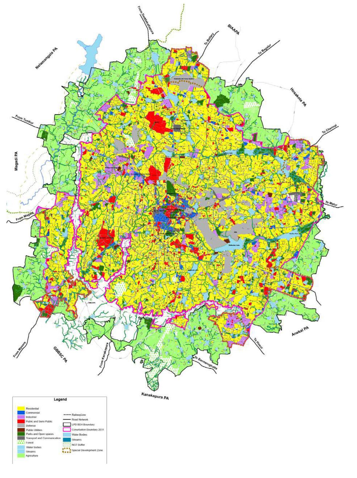 Land use of BMA as proposed by RMP-2031. 