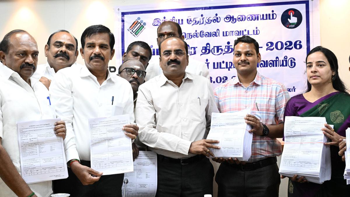 திருநெல்வேலி மாவட்டத்தில் வாக்காளர் பட்டியல் சிறப்புத் தீவிர திருத்தத்திற்குப் பிறகு 12.53 லட்சம் வாக்காளர்கள் உள்ளனர்