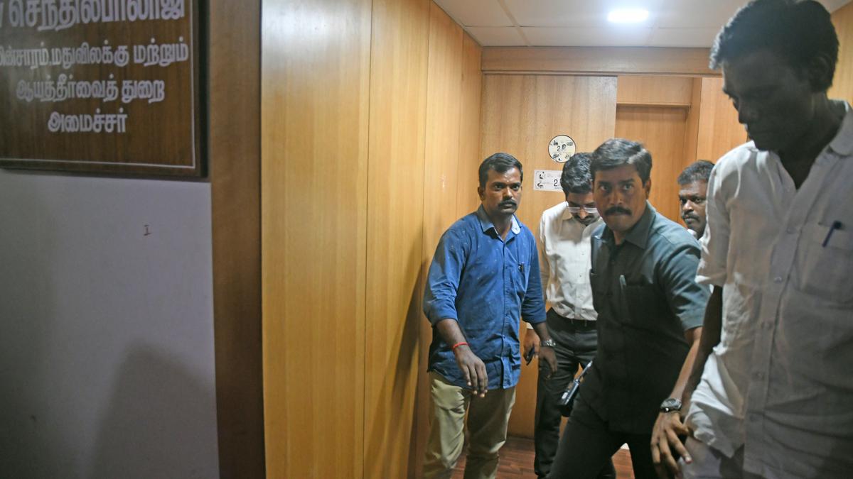 Enforcement Directorate holds searches at Tamil Nadu Minister Senthilbalaji’s chamber in Secretariat, Karur residence