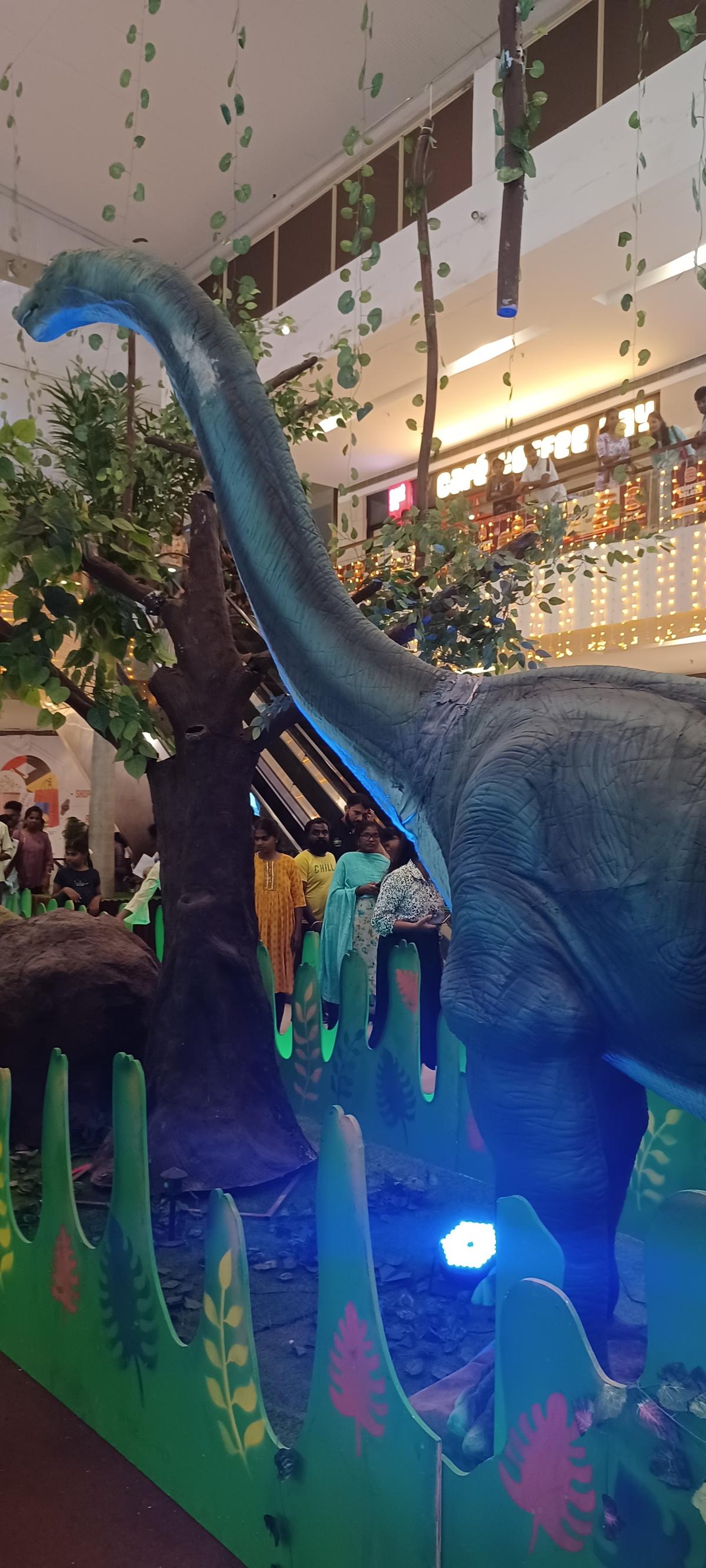 The plant-eating brachiosaurus