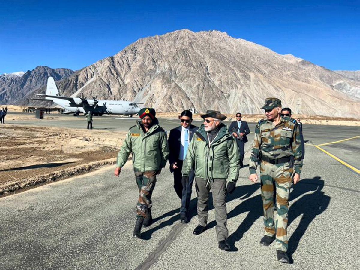 Ladakh: PM Modi reaches Kargil to celebrate Deepavali with soldiers