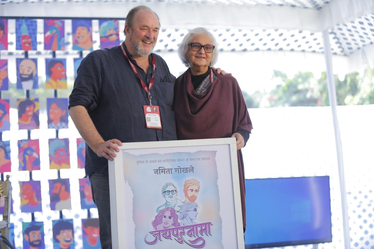 Jaipur Literature Festival directors William Dalrymple and Namita Gokhale. 