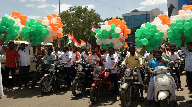BJP youth wing takes out ‘Har Ghar Tiranga’ motorcycle rally