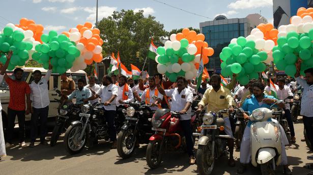 BJP youth wing takes out ‘Har Ghar Tiranga’ motorcycle rally