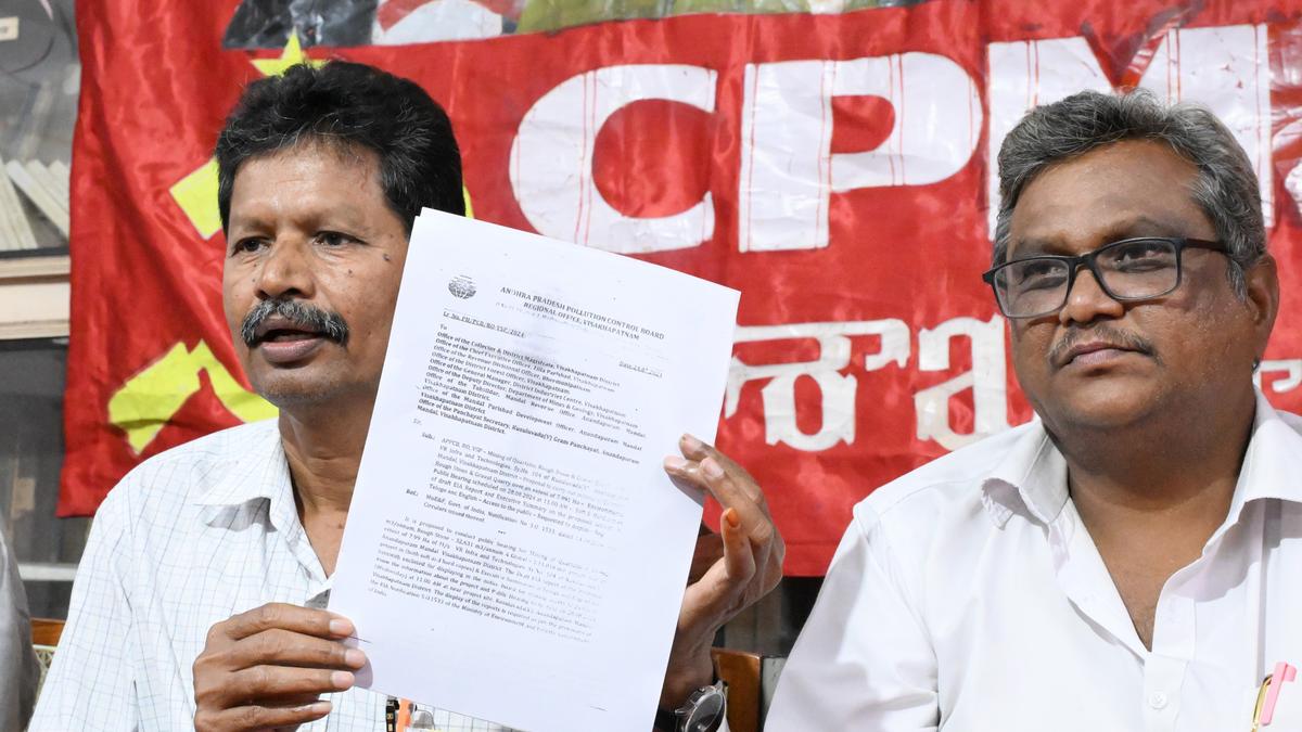 CPI(M) seeks withdrawal of notification issued by Centre for quartzite mining at Kusuluwada in Visakhapatnam district