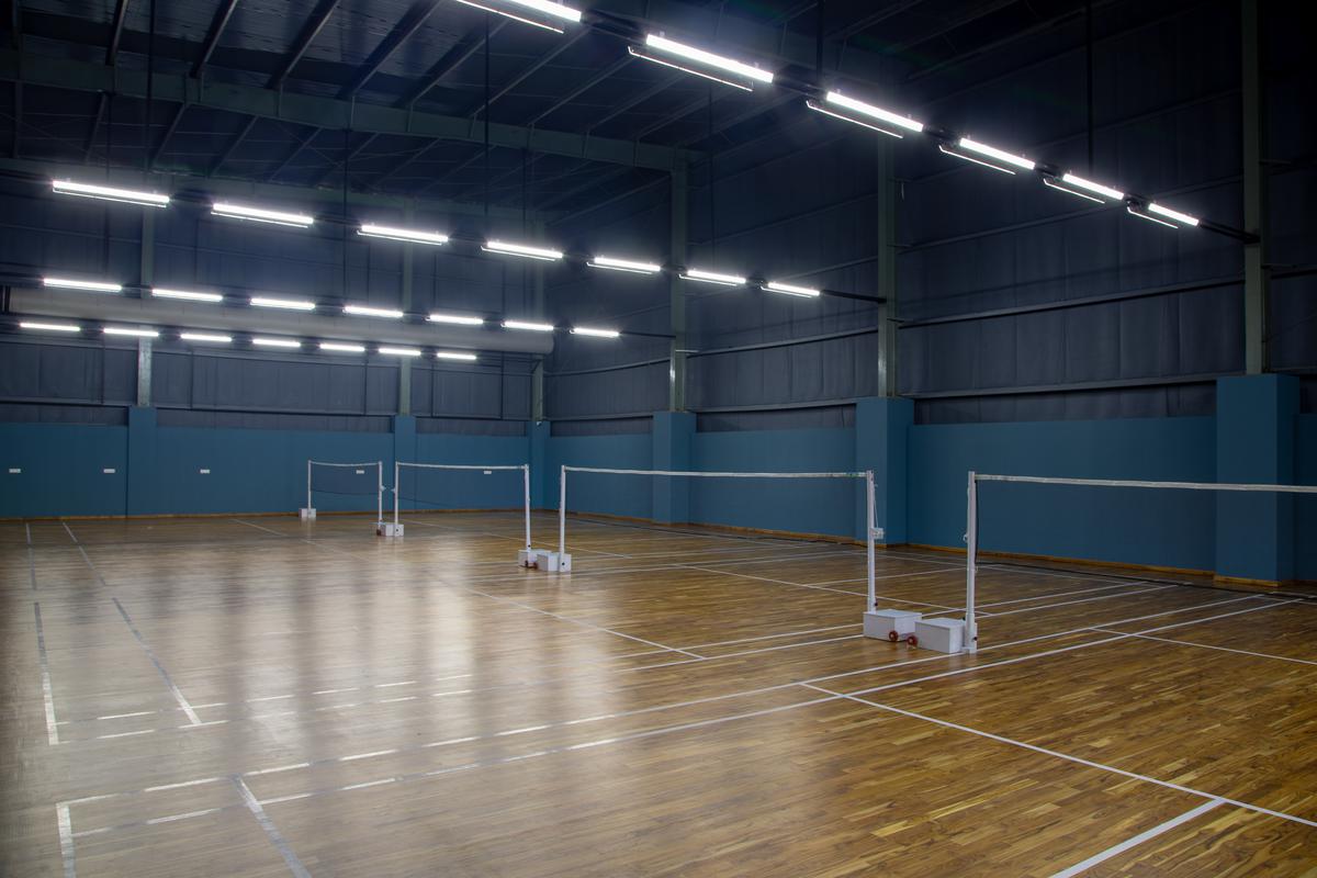 The badminton courts at Blues