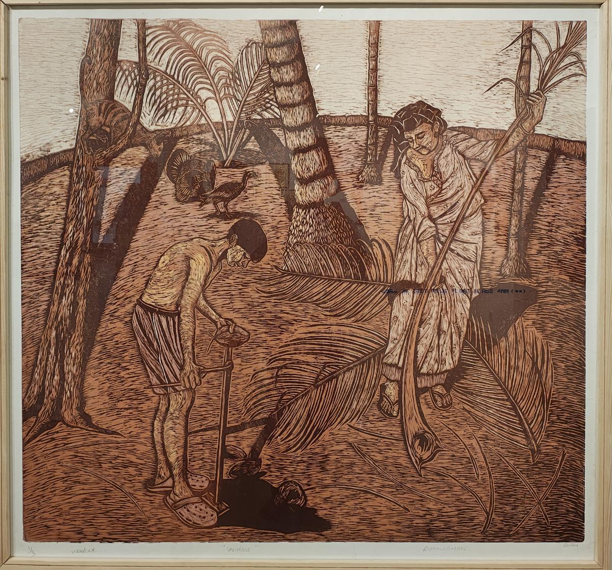It is difficult to achieve the unique design of Rishin's Woodcut installation using several colors It is difficult to achieve the unique design of Rishin's Woodcut installation using several colors