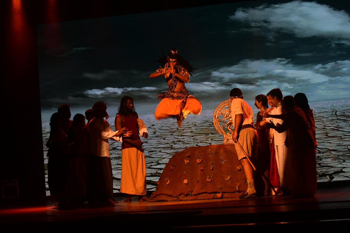 SB Creations’  Tamil play, Kumin Chirippu,   staged at Narada Gana Sabha on May 6, 2023. 