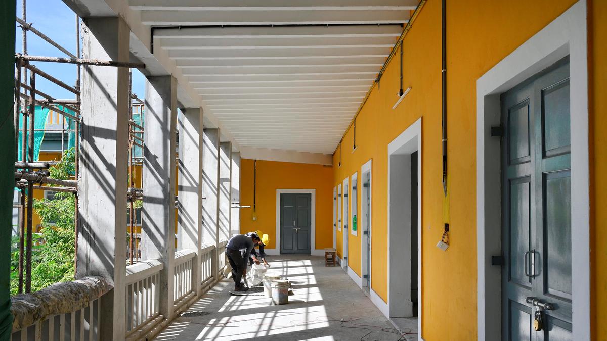 Restoration work of 138-year-old Calve College building in Puducherry nearing completion
