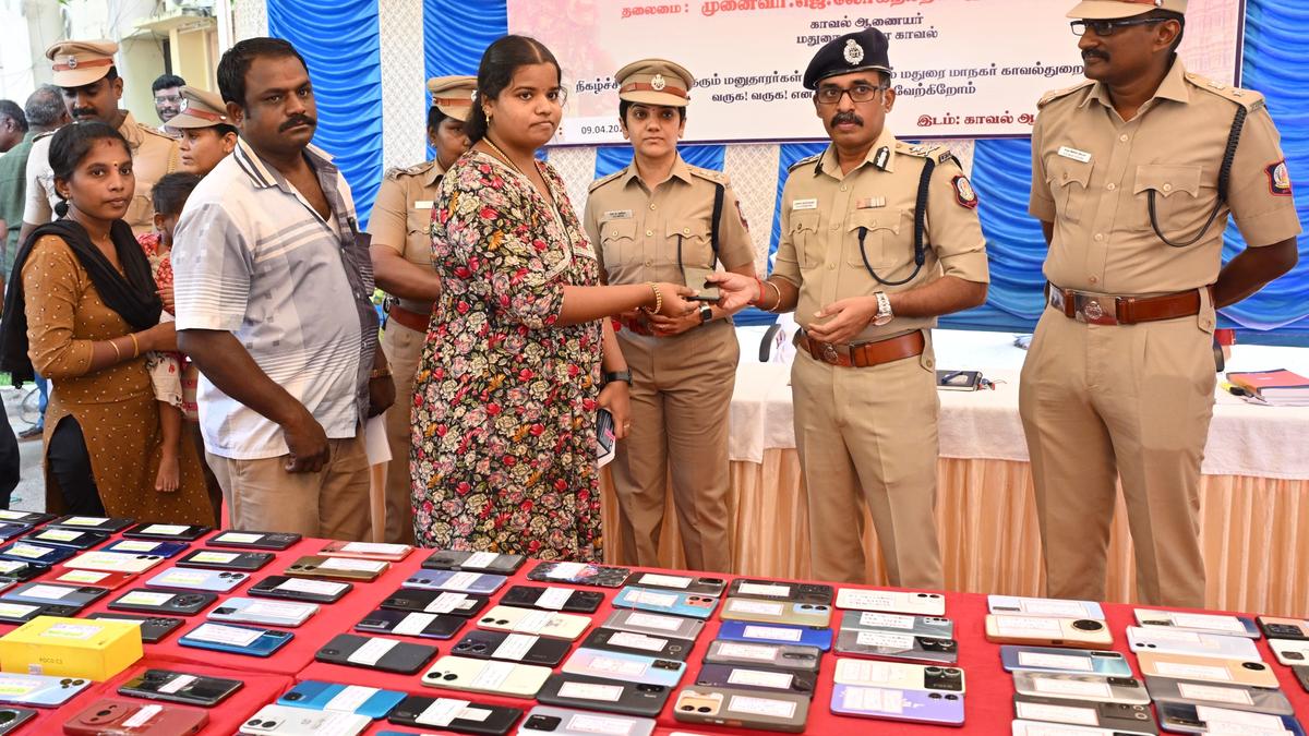 Lost and found mobile phones handed over to owners in Madurai City