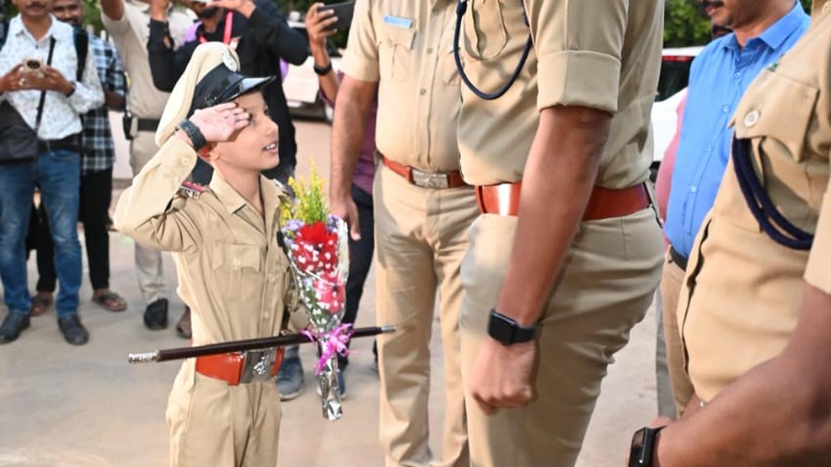 Shivamogga police help boy fulfil his dream of becoming police officer