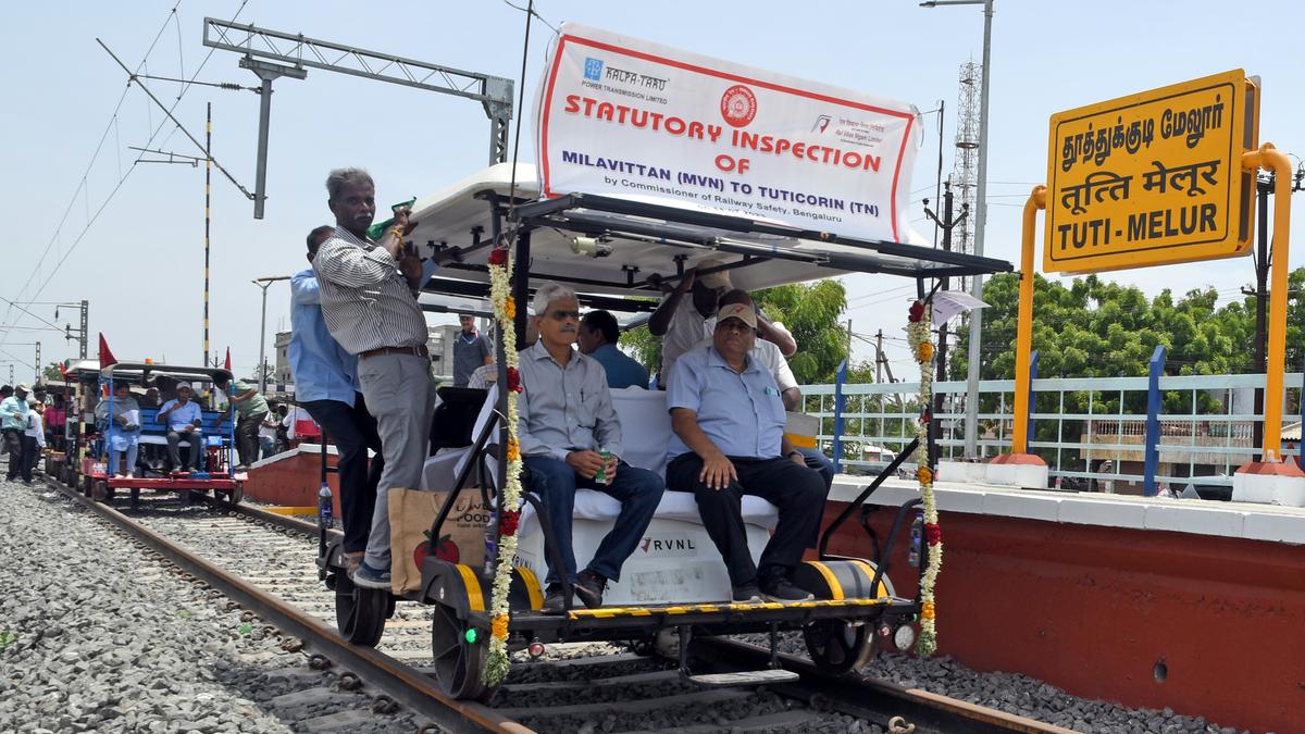 Speed trial conducted on double track