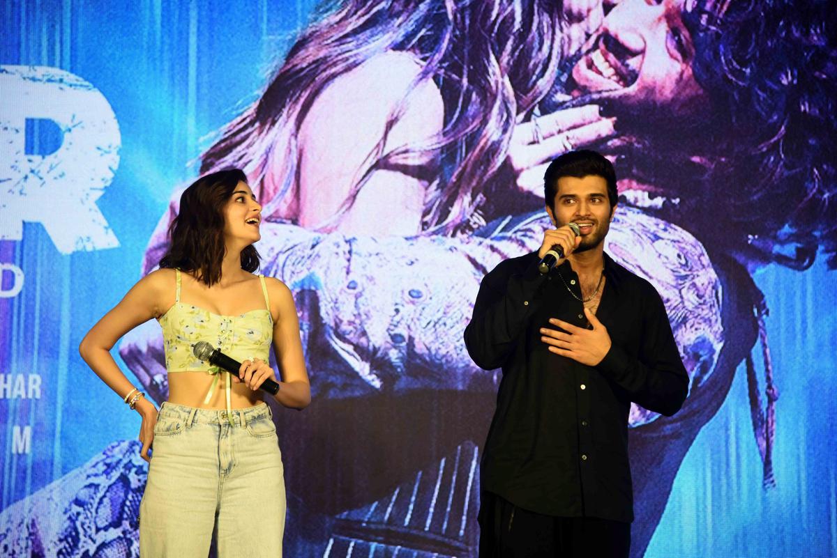 Actors Vijay Deverakonda and Ananya Panday during the promotions of their upcoming movie ‘Liger’