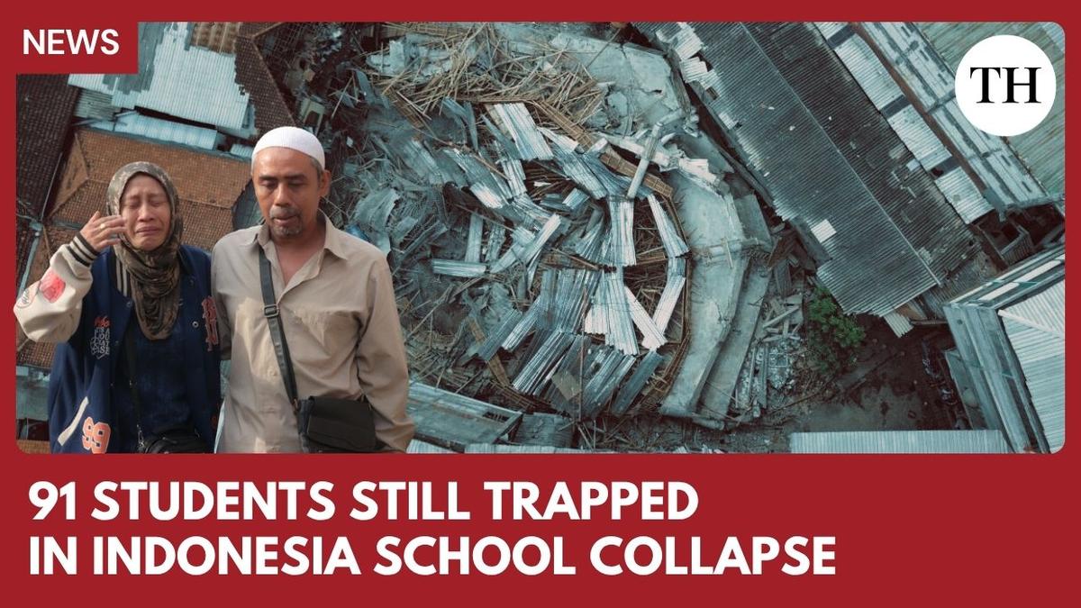 Watch: 91 students still trapped after Indonesia school collapse