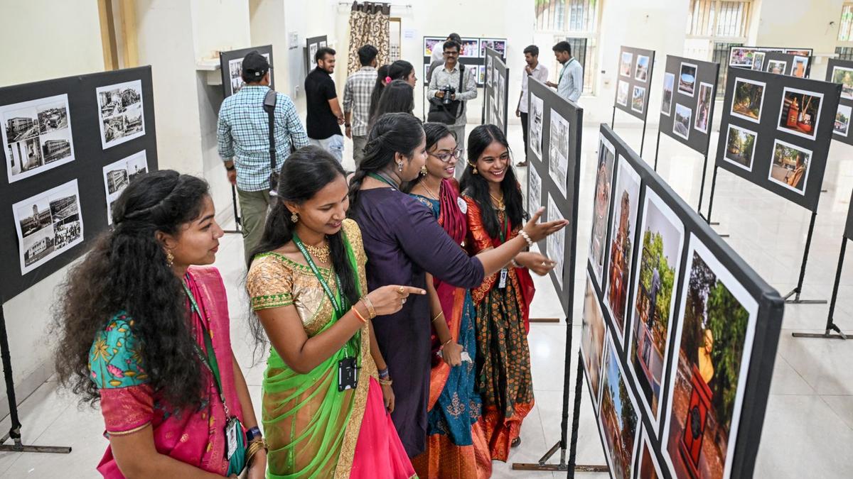 Andhra University journalism department holds Veeksha 2026 photo exhibition for centenary