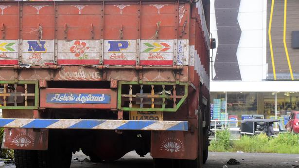Three held for damaging a Kerala bound truck