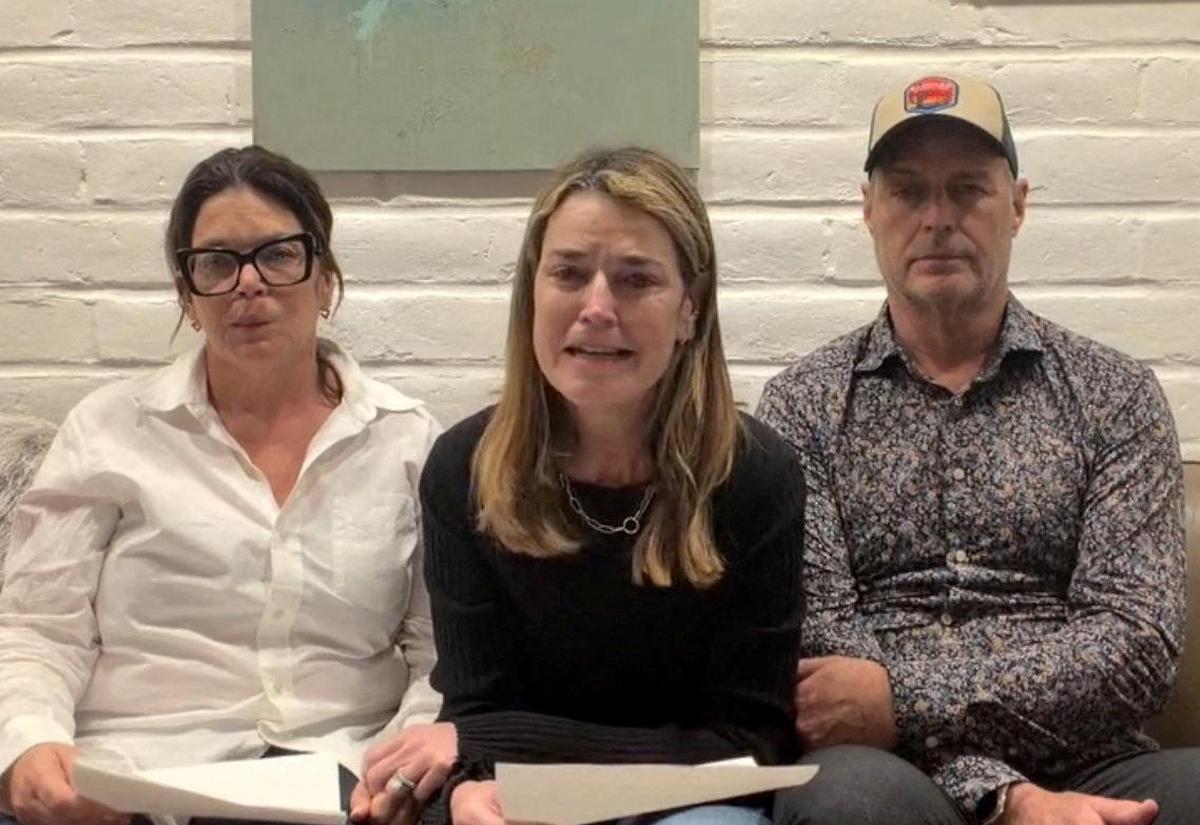 U.S. journalist and television host Savannah Guthrie, accompanied by her siblings Annie and Camron, speaks in a video message, addressing anyone who might be holding her elderly mother, Nancy Guthrie, who went missing from her Arizona home several days ago