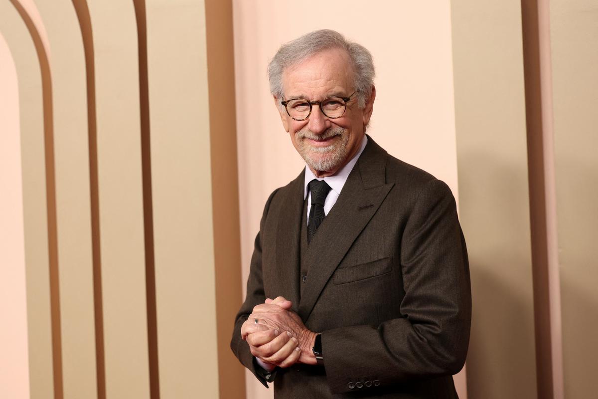 Steven Spielberg, producer of ‘Maestro,’ nominated for Best Picture, attends the Nominees Luncheon for the 96th Oscars