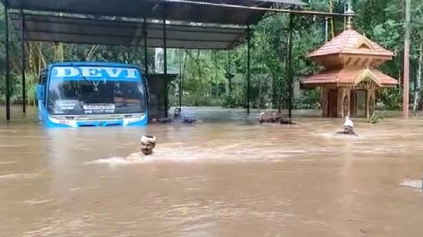 Rains submerge Kottayam, Pathanamthitta