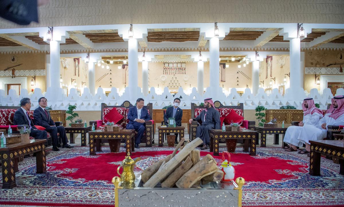 Saudi Crown Prince Mohammed Bin Salman holds talks with Chinese President Xi Jinping in Riyadh, Saudi Arabia 