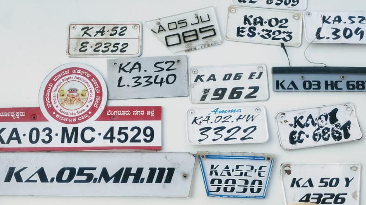 Fake number plates posing a challenge to police, motorists The Hindu