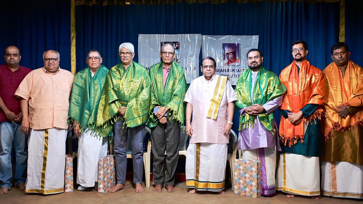 Seven persons get awards from Maharajapuram Viswanatha Iyer Trust - The Hindu by Authors