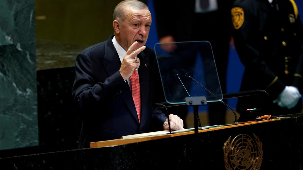 Turkish President Tayyip Erdogan skips mentioning of Kashmir at UNGA; focusses on humanitarian situation in Gaza