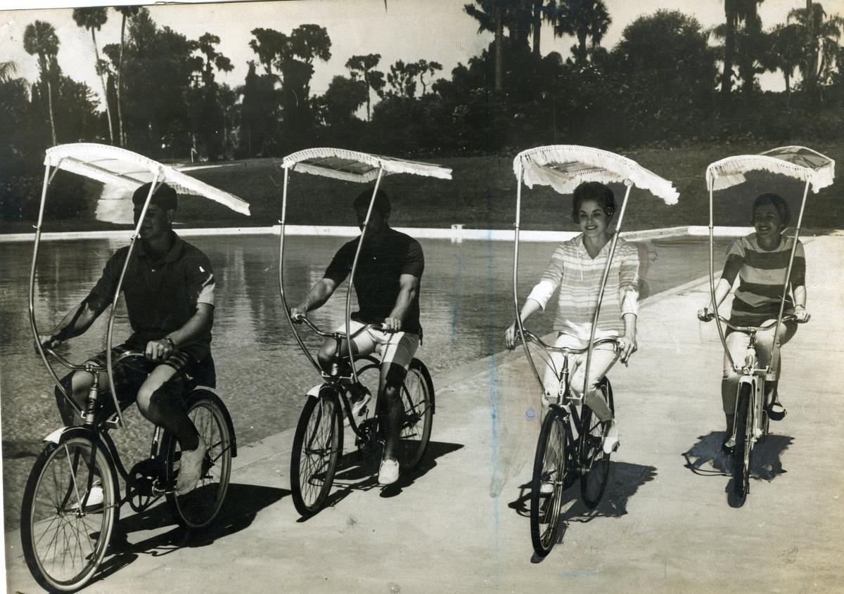 A cycle development of 1966 had frilly nylon sun shades!  A cycle development of 1966 had frilly nylon sun shades!