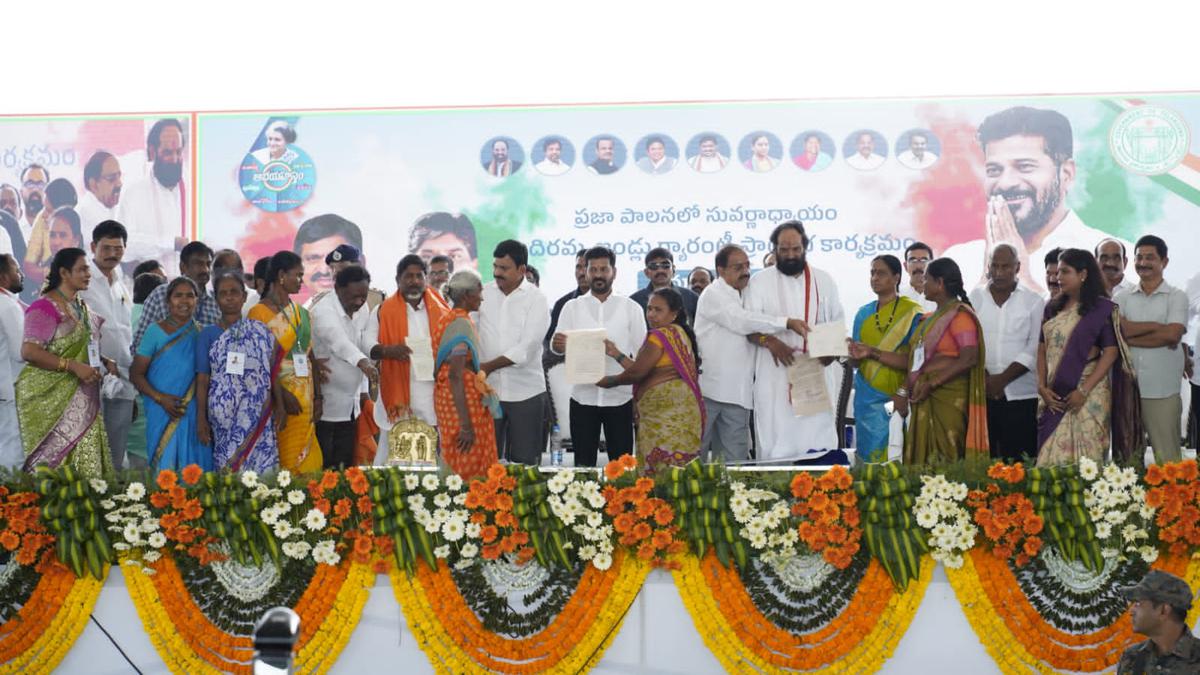 Telangana CM Revanth Reddy launches Indiramma housing scheme in Bhadrachalam