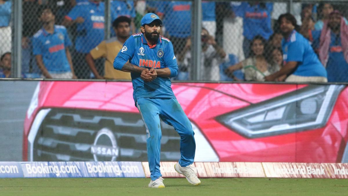 CWC 2023 | Suryakumar Yadav awards 'Fielder of the Match' medal to Ravindra Jadeja after SFs win over NZ