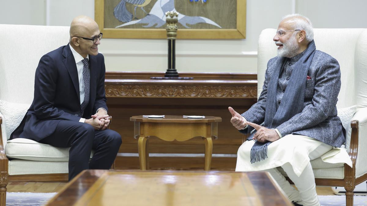 PM Modi meets Microsoft CEO Satya Nadella; discusses tech, innovation, AI