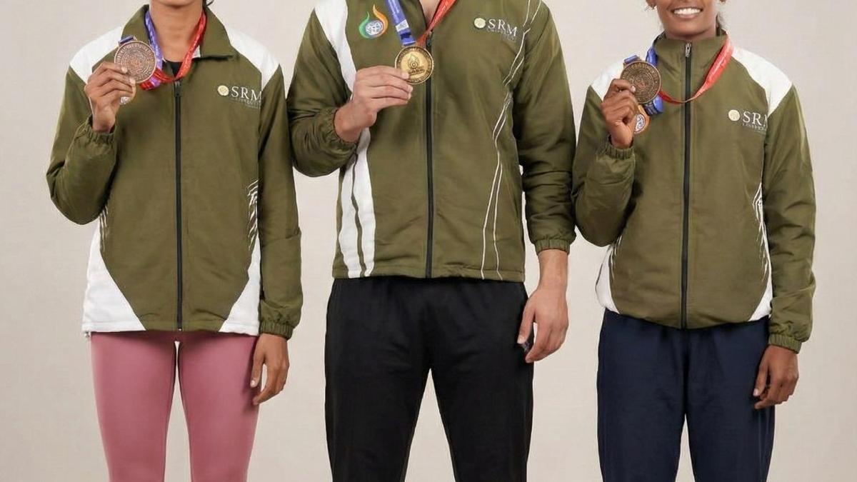 SRM University-AP students shine in All-India Inter-University Athletics Championships