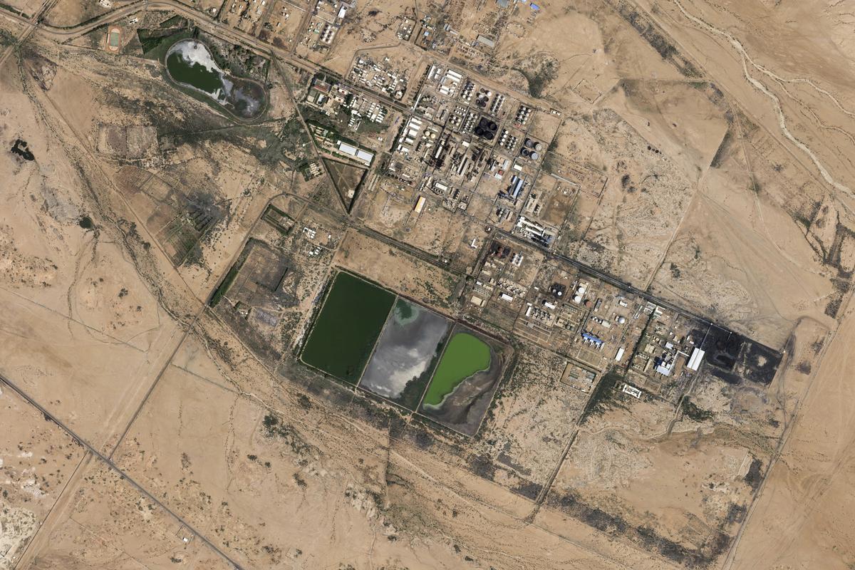 This Planet Labs PBC satellite image shows Sudan’s largest oil refinery north of Khartoum, Sudan as of October 2024.