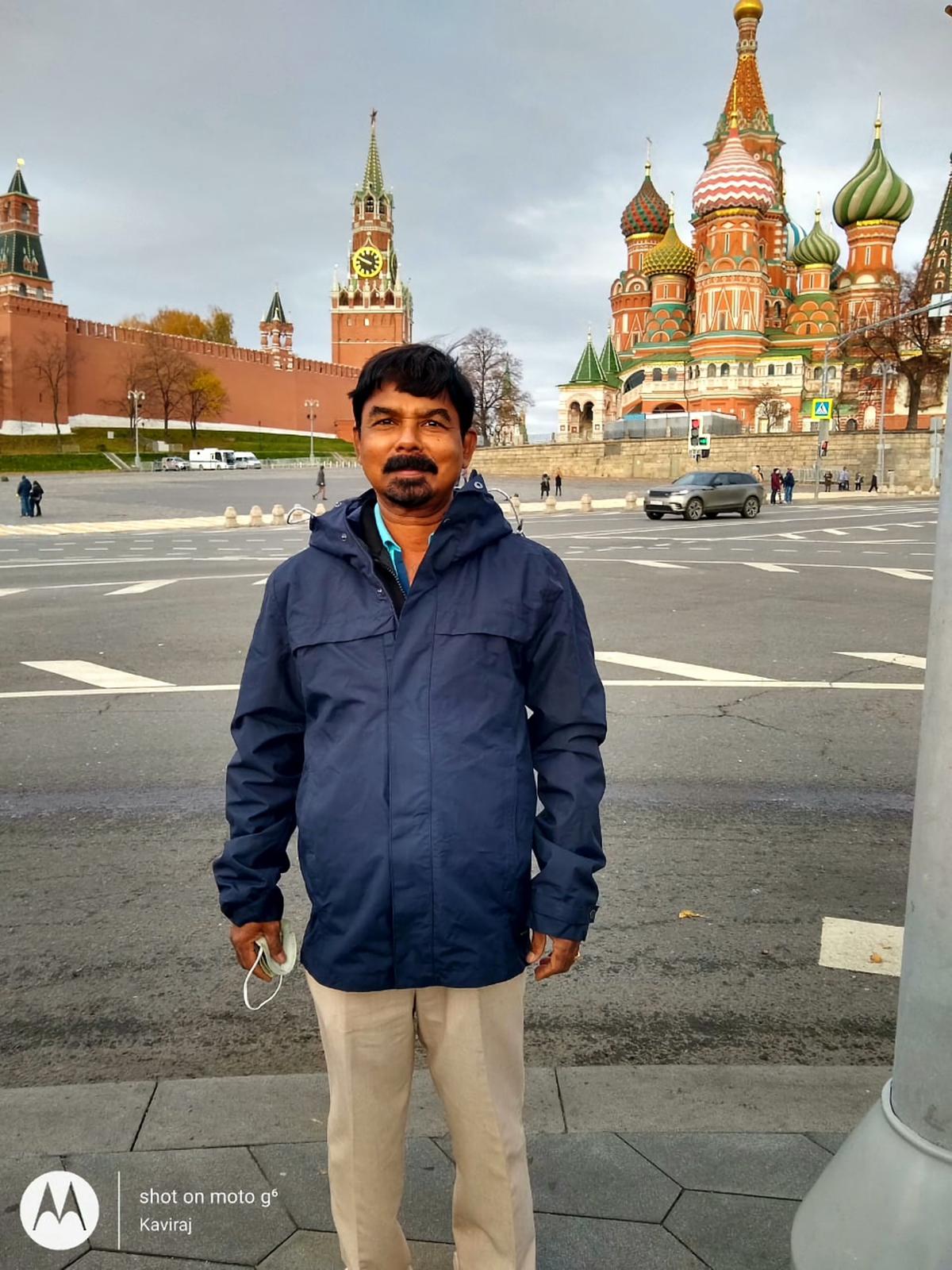 Kavirajan P.K. at Moscow in Russia.