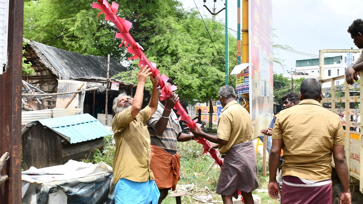 Dindigul Corporation begins removal of flagpoles installed in public places